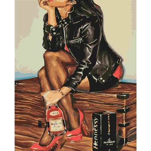 Painting By Number Canvas Schilderij Kits Aniaml Handgemaakte Cadeau Diy Unframe Kleuren Door Getallen Hond Home Decoratie