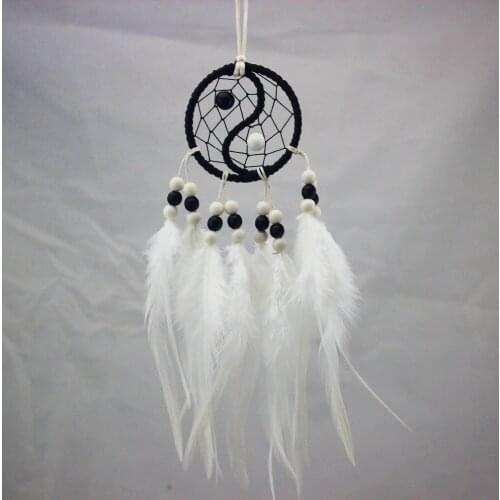 New fashion originality Hot black and white Dreamcatcher Wind Chimes Indian Style Feather Pendant Dream Catcher Gift