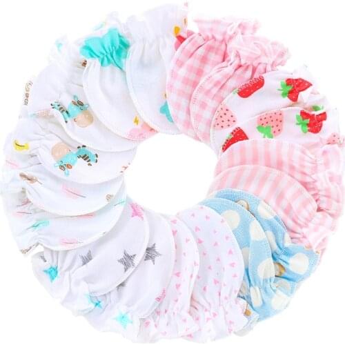 2020 New 10 Pair/Sets Baby Gloves for Newborn Baby Gloves Mittens Cotton Super Soft Cute Anti Scratching Gloves Baby Accessories