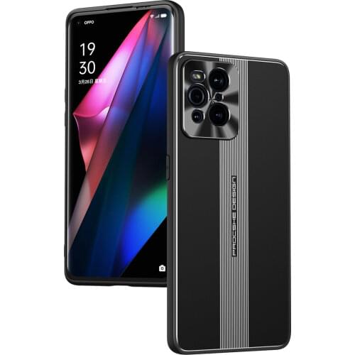 2021 New Fashion Metal Phone Case For OPPO Find X3 Pro TPU Soft Frame Cover Magnetic Car Holder Metal Camera Protective Cases