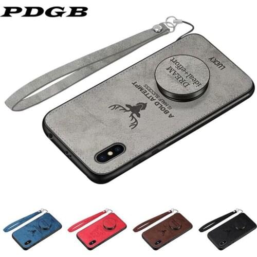 PDGB Rugged TPU Case for Xiaomi Mi 8 9 SE Play A1 A2 Lite Mix 2s 2 Note 3 Redmi 5 Plus 5A 6A 6 Pro 7 Cloth Cover Elk Deer Shell