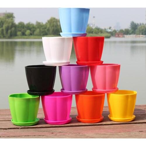 Plastic Flower Pot Succulents Plant Bonsai Ornament Planter Decoration Container