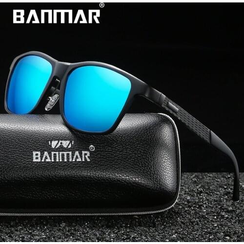 BANMAR Women Men Sunglasses Polarized Mirror Lens Vintage Eyewear Driving Sun glasses Aluminum Temple Gafas de sol Masculino