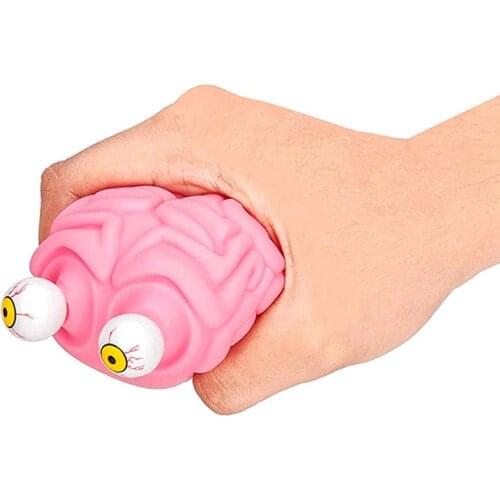 Squeeze Toy Brain Burst Eyes Stress Reliever Toys Brain Children Toys