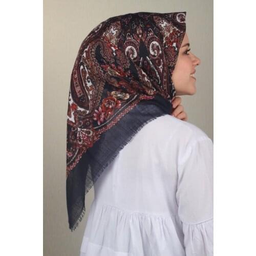 ERİPEK PATTERNED LINEN FLAMLI SCARF-DESEN-18-RENK-13