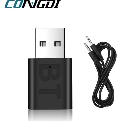 USB Bluetooth-compatible 5.0 Adapter Dongle HiFi Audio Receiver Transmitter Stereo 3.5mm AUX for PC Car TV Wireless Adapter