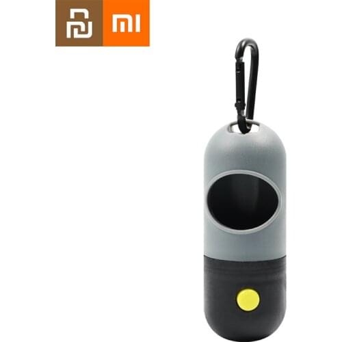 Xiaomi Pets LED Portable Toilet Picker Dog Poop Bag Dispenser Capsule Luminous Storage Box Out Cat Dogs Poop Box Pet Supplies MI