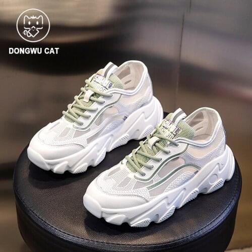 Womens Sneakers Thick Bottom Platform Vulcanize Shoes Fashion Breathable Casual Shoes for Woman Female 2021 New