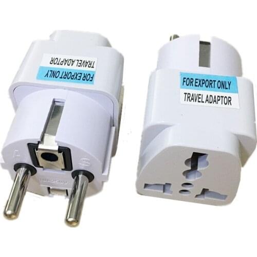 10pcs/lot International Travel Universal Adapter Electrical Plug For UK US EU AU to EU European Socket Converter White
