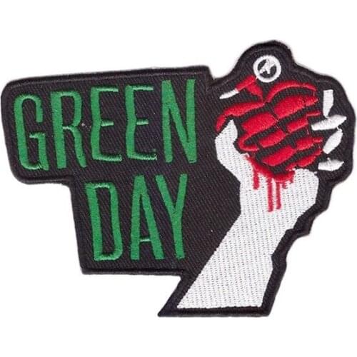 10pcs/lot Embroidery Patches Letter Green Day Backpack Clothing Decoration Accessories Diy Iron Heat Transfer Applique