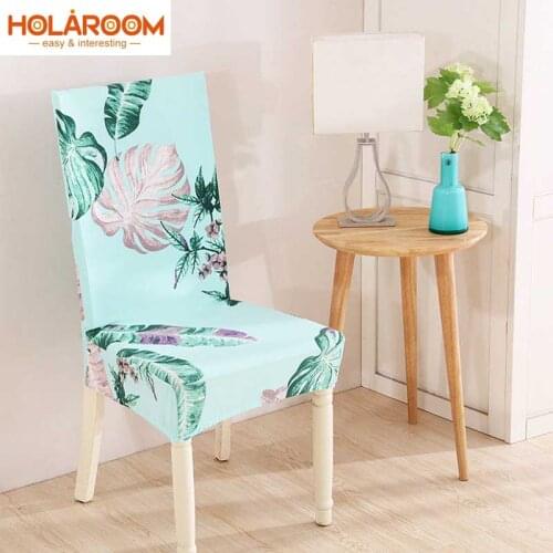 2pcs/lot Floral Pattern Chair Cover Banquet/dining Room/Kitchen Dust-proof Chair Covers Elastic Seat Cover cubierta de la silla