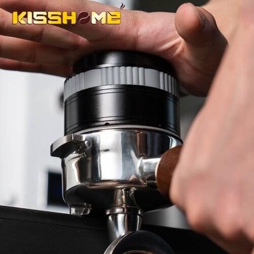 51/53/58MM Flat Press&Rebound Stainless Steel Coffee Powder Espresso Bean Tamper Press Hammer Coffee Barista Distribution Tools