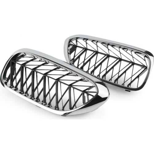 Car Accessories Front Grille ABS Kidney Grill Cover Guards For BMW 5 Series G30 G31 G38 F90 M5 2018 2019 Chrome Black