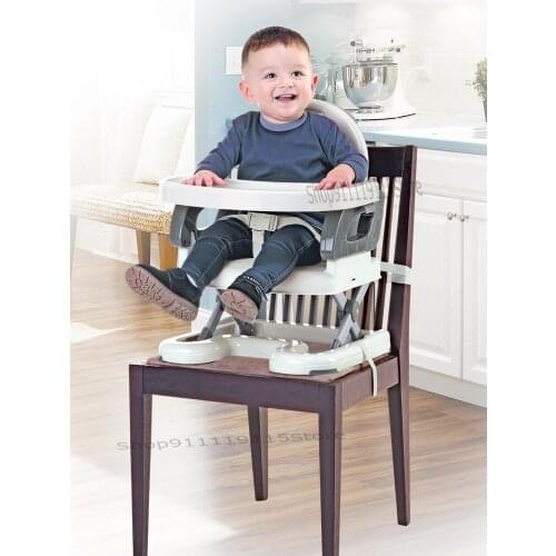 Baby Dining Chair Children Plastic Seat Foldable Baby Portable Adjustable Dining Table Chair