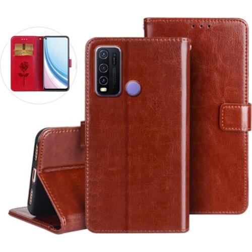 Phone Cover For Vivo Y50 Case Flip PU Leather Wallet Stand Capa For VIVO Y50 1935 Fashion Protective Shell Bags Bumper Pouch