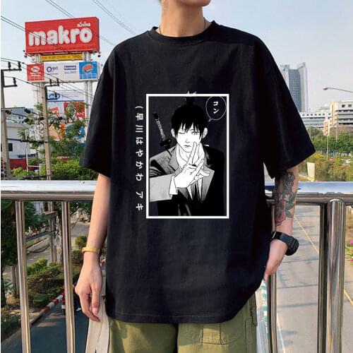 Chainsaw Man Aki Printed Tees High Quality Couple T-shirts Fashion Comfortabled Clothing Oversize Unisex Daily Summer Streetwear