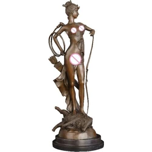 Ivorique DS-323 Casting Bronze Fairy Angel Figurines Laurel Tree Goddess Daphne Goddess Statue Sculpture For Table Decoration