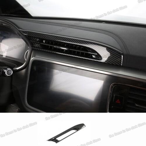 Lsrtw2017 for Chery Tiggo 8 Car Dashboard Center Air Vent Trims Carbon Fiber Sticker Interior Accessories 2018 2019 2020 Auto