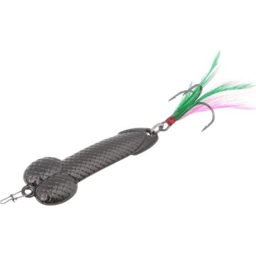 Metal Spoon Fishing Lure Bait VIB Tackle Fishing Sequins Lure with Feather Treble Hook