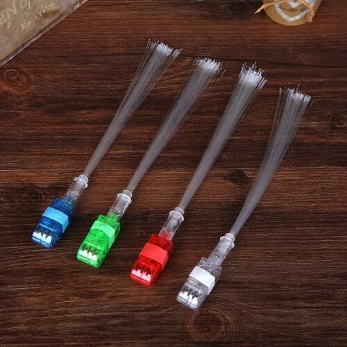 Valentines Day Flashing Colorful Birthday Party Christmas Luminescent Toys Gift Optical Fiber Finger Lights Night Market Stall