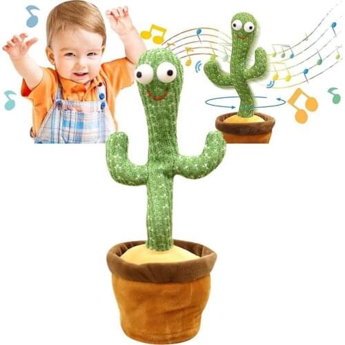 Lovely Talking Toy Dancing Cactus Doll Speak Talk Sound Record Repeat Toy Kawaii Cactus Toys Children Kids Education Toy Gift