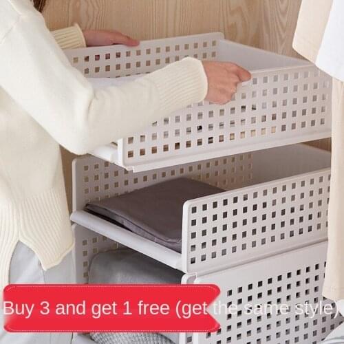 Wardrobe Storage Layered Partition Storage Fantastic Clothes Storage Box Plastic Storage Box Drawer-Type Large Storage Box