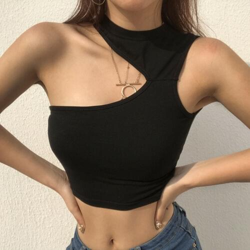 Fashion Women Sexy Summer Off Shoulder Vest Blouses T-Shirts Casual Tank Tops Black