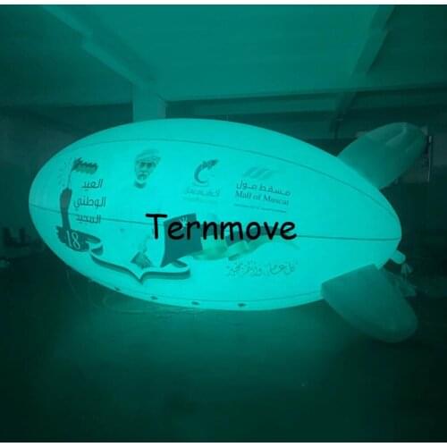 Inflatable lighting Advertising Blimp/Airship/Zepplin pvc led blimp for advertising inflatable air balloon with led light