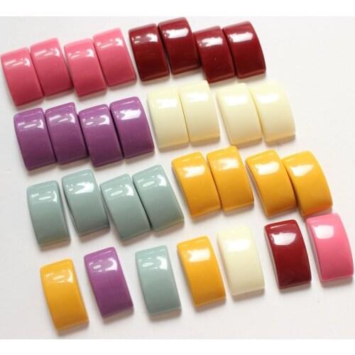 Newest 50pcs/lot color printing geometry rectangle shape flatback resin beads diy jewelry earrings/garment pendants accessory