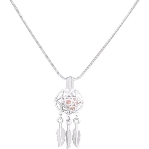 New Wonderful Dream Catcher Pearl Cage Pendants Bulk 5pcs Love Pearl Pendants DIY Pearl Locket Wholesale 2018-EP161