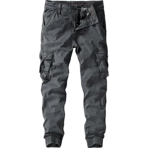 New Style Overalls Mens Casual Pants Winter Cotton Trousers Multi-pocket Trendy Brand Mens Pants Men Joggers Men Fashion
