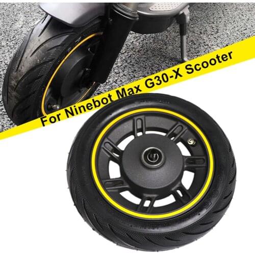 10 Inch Electric Scooter Front Wheel with Vacuum Tubeless Tire Assembly 60/70-6.5 55 PSI for Ninebot Max G30-X Kickscooter