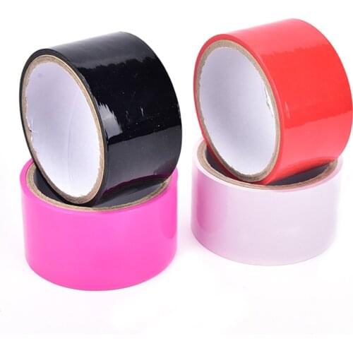 PVC Duct Tape Elastic Sticky Bondage Binding Tape Sex Toy Kinky Tied Fetish Restraint Belt BDSM Tape Adult