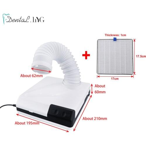 Dust Collector 60W Fan Vacuum Cleaner Machine With Filter Strong Power Dental Lab Nail Art Manicure Dust Clean Tool