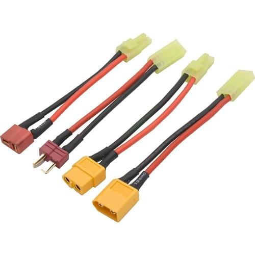 Tamiya Male To T Plug / XT 60 Plug Connector Adapter For Airsoft AEG RC Plane Car Battery Charger ESC Drone Motor