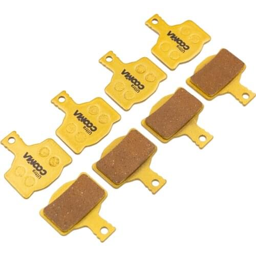 Bicycle Disc Brake Pads For Magura MT2 MT4 MT6 MT8 Disc Brake, 4 Pairs, Gold Full Metal