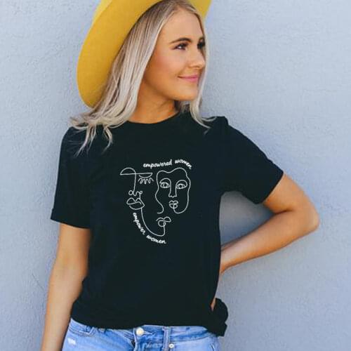 Empowered Women Empoweren Women Rights T Shirts Feminism Civil Rights Graphic Tee Cotton Plus Size Female Tops Dropshipping