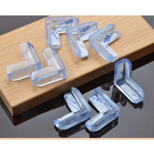 4pcs Transparent Anti-collision Angle PVC Pad Safety Corner Guard Baby Collision Furniture Corner Edge Table Cushion Protector