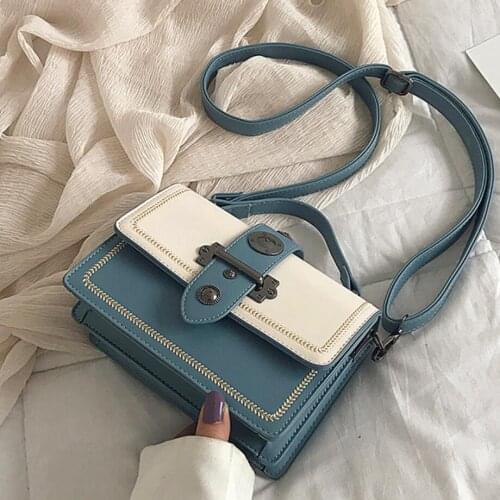 Retro Fashion Elegant Female Square bag Tote Bag 2021New High Quality PU Leather Womens Designer Handbag Shoulder Messenger bag