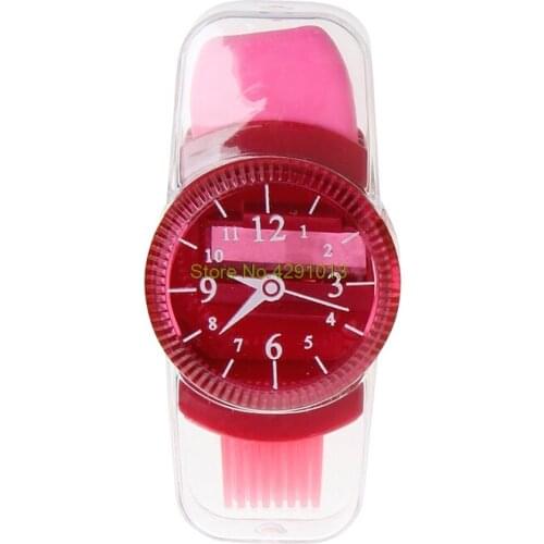 1Pc Creative Grinder Cartoon Watches Sliced Pencil Sharpener With Erasers Brush Drop Shipping Support