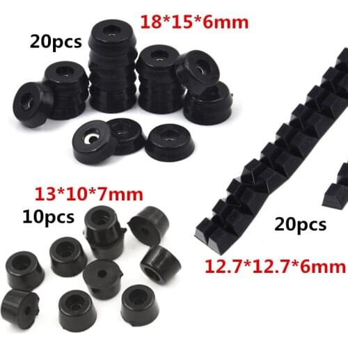 10/20pcs Black Rubber Feet Chair Floor Protector Non-slip Furniture Feet Table Leg Cover Cabinet Bottom Pads Funiture Legs