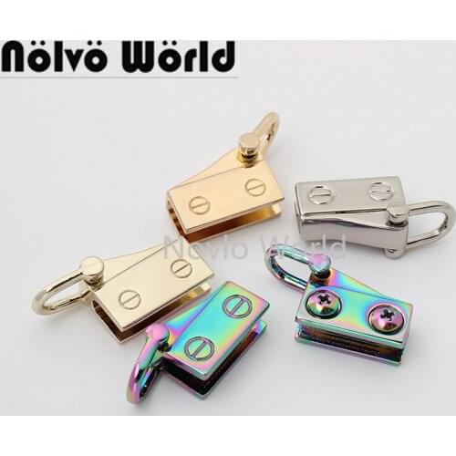 10-50 pieces 6 colors 28*6mm 29*6mm rainbow metal meterial side clips for crossbody bag clips bag accessories factory direct