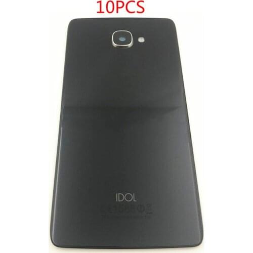 10Pcs For Alcatel One Touch IDOL OT6070 6070k 6070y 6070 Glass Back Cover Housing Rear Battery Door Replacement Part