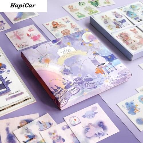 100Kawaii Cartoon Girl Series Stickers Stationery Hand Account DIY Decoration Stickers Art Supplies Stationery Aesthetic