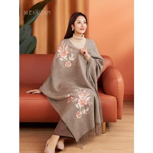 100% wool scarf women Autumn winter scarf female spring 200*70 380g weight Wrap wedding banquet Long Large Pashmina