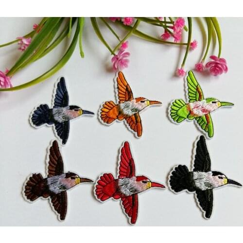 12pcs cute bird Iron On Embroidered Patches For Clothes Cartoon Badge Garment Appliques or clothes dress DIY Ornament