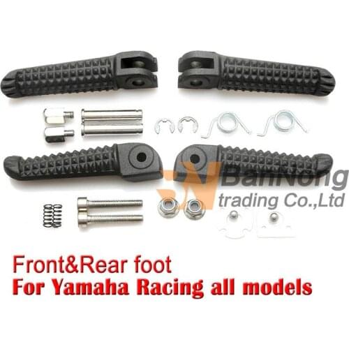 Free shipping motorcycle Front&Rear Footrests Foot pegs For Yamaha FZR600 YZF600 R6 R1 MT09
