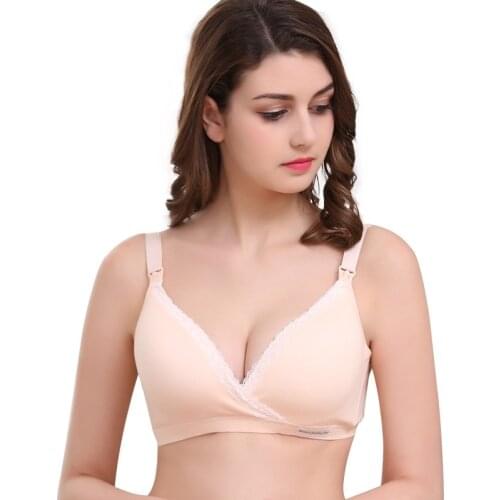 Wirefree Nursing Clothing Cotton Breastfeeding Bra for Pregnancy Women Postpartum Breast Sleep Underwear
