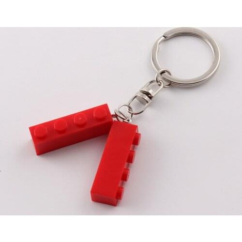 Red Brick Key Keyring Jewelry Stud Key Chain for Kid Child Chit Birthday Party Favors
