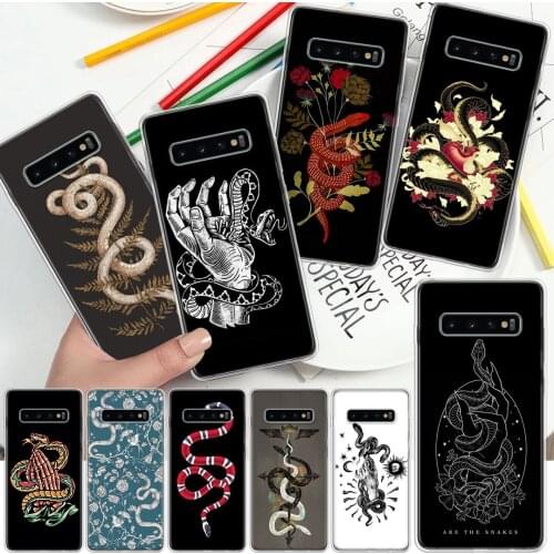 Snake Twine Fern Hand Phone Case For Samsung Galaxy A51 A71 A70 A50 A40 A30 A21 A20E A10S A41 A01 A6 A7 A8 A9 Plus + Soft Cover